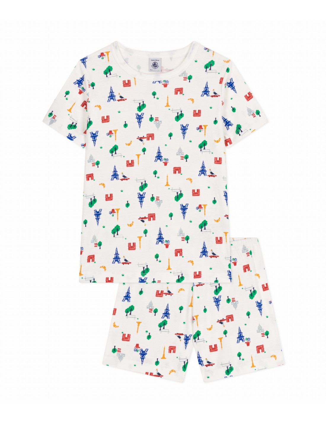 Petit Bateau Pigiama Corto Bambina: Pantaloni A 3/4 E Stampa Floreale
